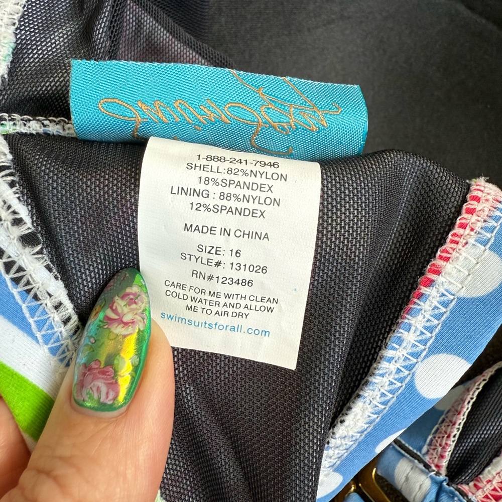 Colorful Patterned Bikini Top - Picture 3 of 4